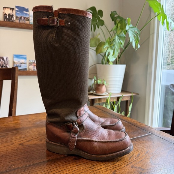 Chippewa Other - Vintage Chippewa 23914 Snake Boots 8.5D USA Made 17" Canvas Hunting Vibram Sole